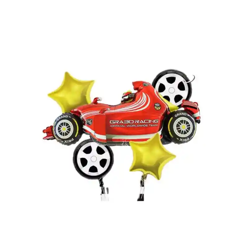 Kit De Globos Metalizados Formula 1 Grand Prix Sin Inflar