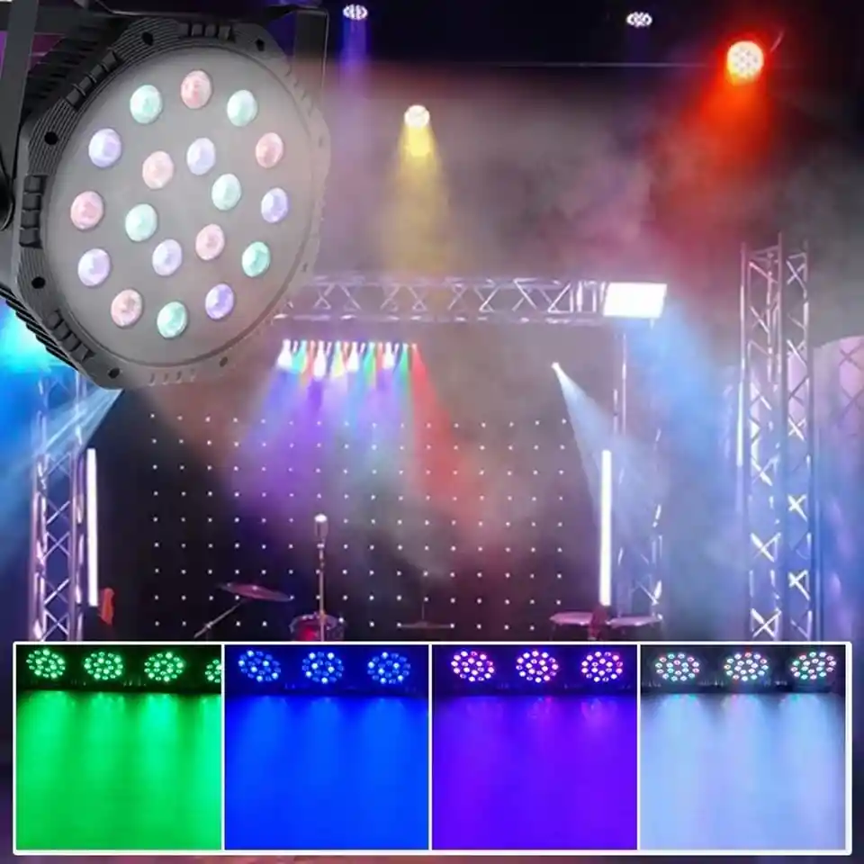 Luz De Escenario De 18 Led Rgb