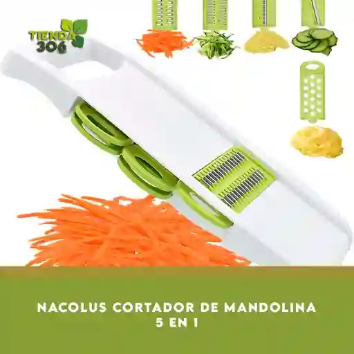 Nacolus Cortador De Mandolina 5 En 1, Ideal Para Cortar Verduras En Rodajas Papas Y Plátanos