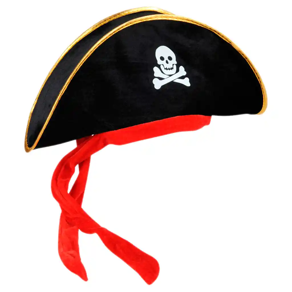 Sombrero Pirata Gorro Gamuza Disfraz Halloween