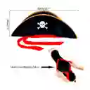 Sombrero Pirata Gorro Gamuza Disfraz Halloween