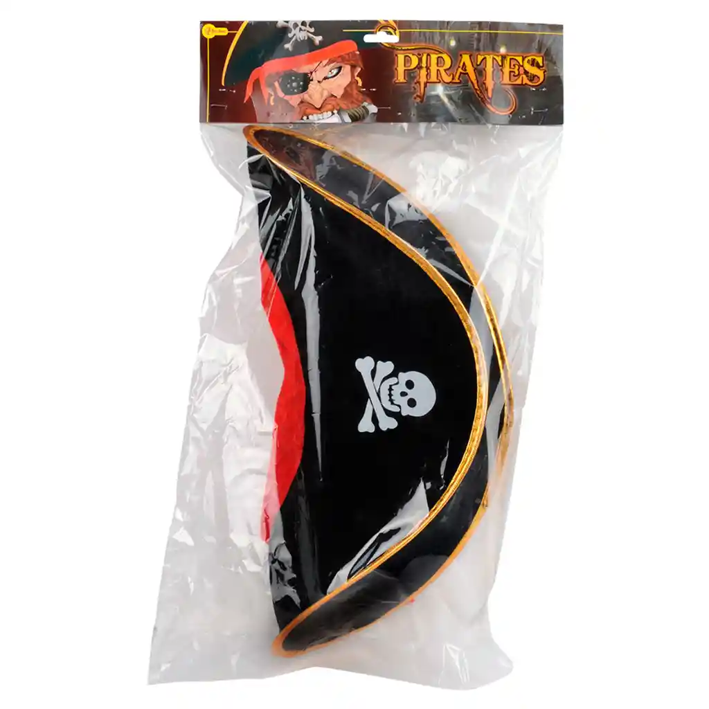 Sombrero Pirata Gorro Gamuza Disfraz Halloween