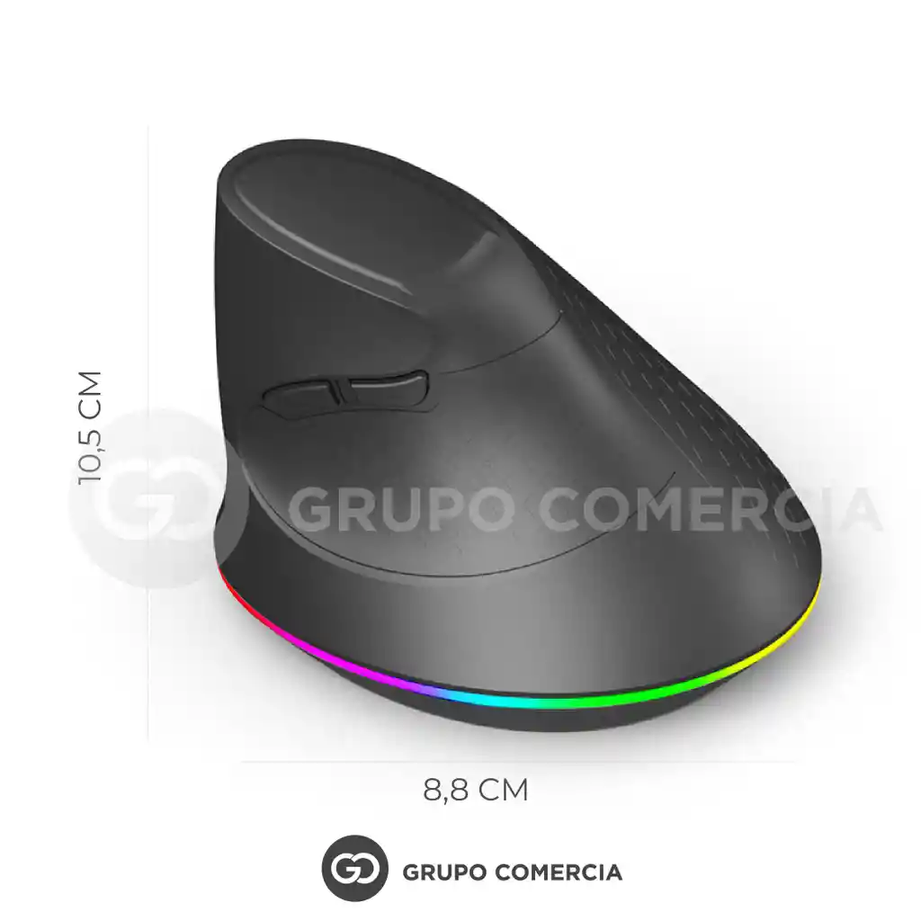 Mouse Bluetooth Vertical Ergonómico Inalámbrico Rgb