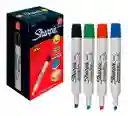 Caja De Marcador Sharpie Tank Permanente X12 Unds Surtido (negro, Rojo, Azul Y Verde) Punta Biselada