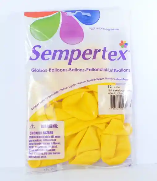 Globo Bomba R-12 Fashion Amarillo X12 Sempertex