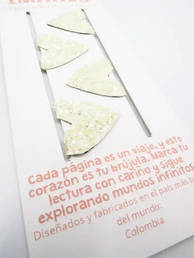 Separador De Libros Corazón Blanco