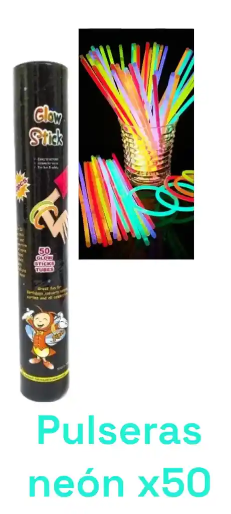50 Pulseras Neon Para Reunion