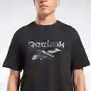 Reebok Camiseta Identity Camo Hombre Negro Talla XS 100065320