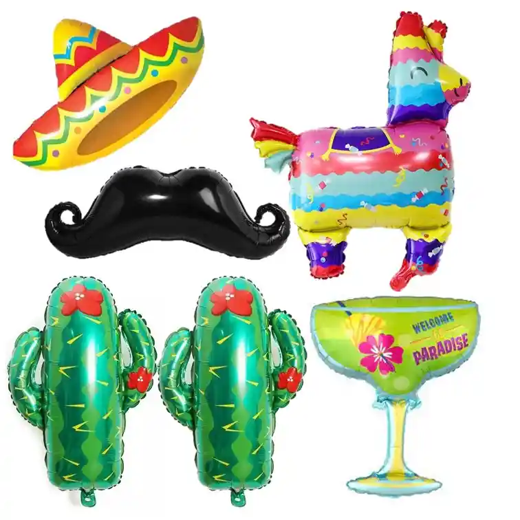 Globos Para Fiesta Mexicana 6 Und