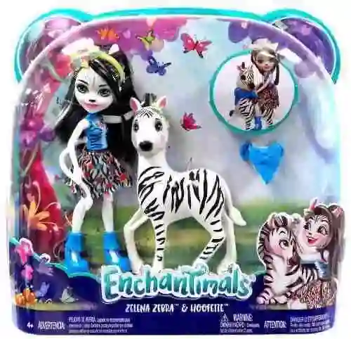Enchantimals Zelena Zebra Doll Hoofette Figure