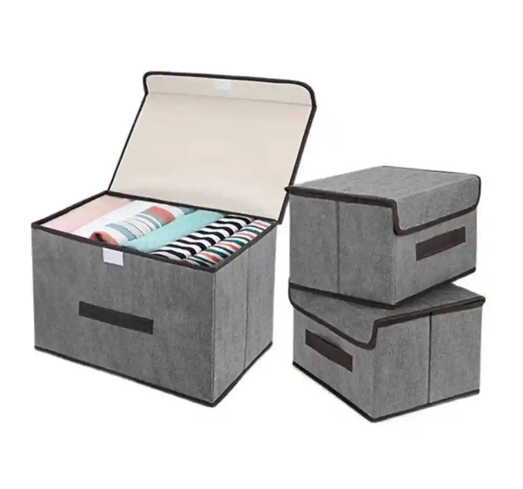 Cajas De Almacenamiento Organizadora Plegable X 3 Cajas