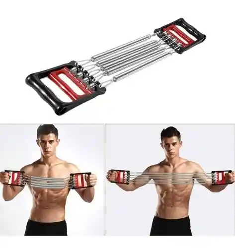 Extensor Pecho Brazos 5 Resortes Fitness