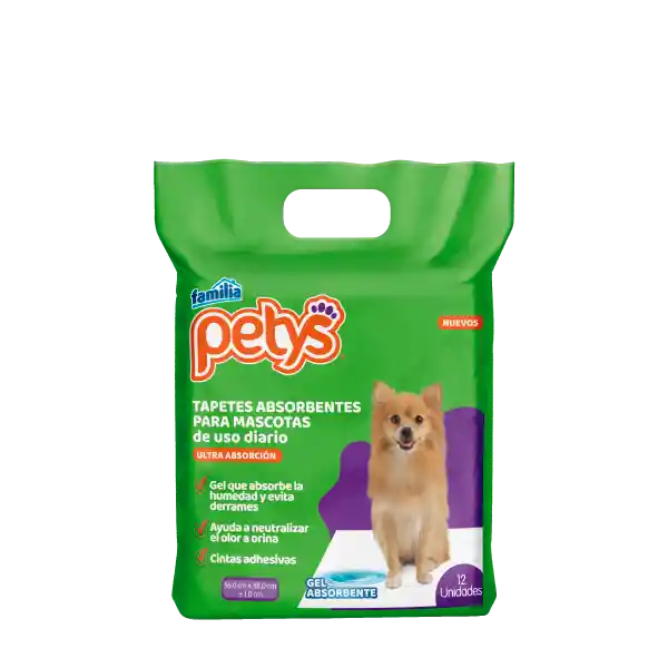 Tapetes Para Perro Absorbentes Petys X 12 Uds