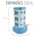 Torre Multitoma Azul Corriente 3 Niveles 3 Usb X 12 Tomas 2500w