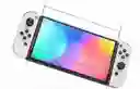 Combo Estuche Diseño Mario Rojo + 2 Grips + Vidrio Compatible Con Switch Oled