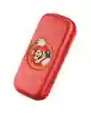 Combo Estuche Diseño Mario Rojo + 2 Grips + Vidrio Compatible Con Switch Oled