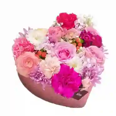 Caja De Flores Rosadas Deluxe