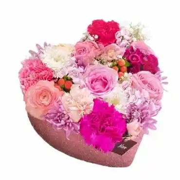 Caja De Flores Rosadas Deluxe