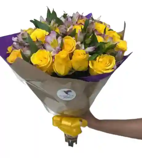 Bouquet 12 Rosas Amarillas
