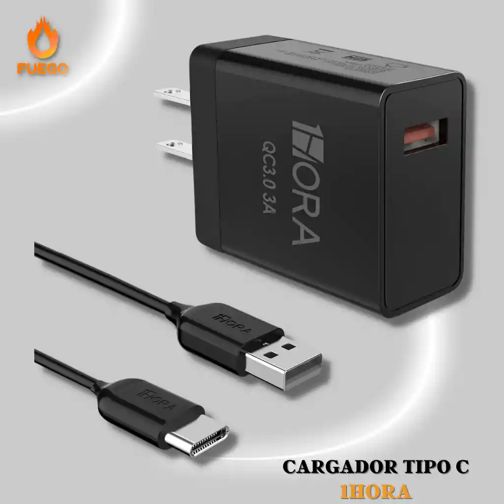 Cargador Completo Tipo C 3a 1hora