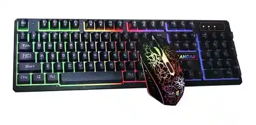 Combo Teclado Y Mouse Gamer Usb Con Retroiluminación Rgb Ref. Kt333