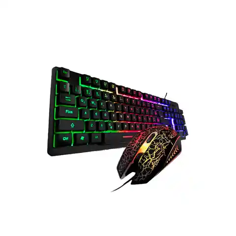 Combo Teclado Y Mouse Gamer Usb Con Retroiluminación Rgb Ref. Kt333