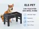 Comedero Els Pet Elevado Para Perros, Comedero-bebedero Ansiedad Negro