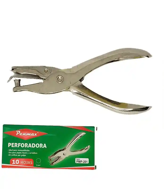 Perforadora 1 Hueco Metálica Penmax X3 Unidades