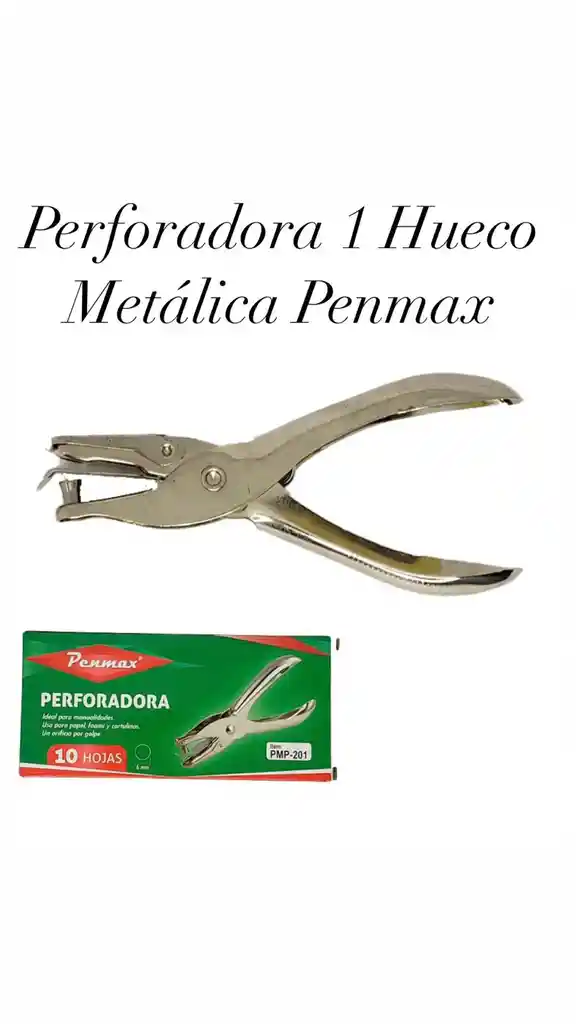 Perforadora 1 Hueco Metálica Penmax