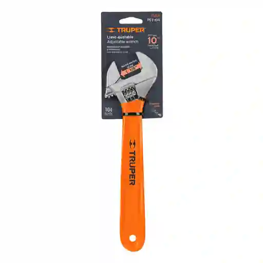 Llave Expansiva 10" Cromada Mango De Pvc, Truper