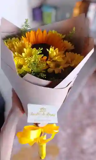 Bouquet De Girasol Y Margaritas Amarillas