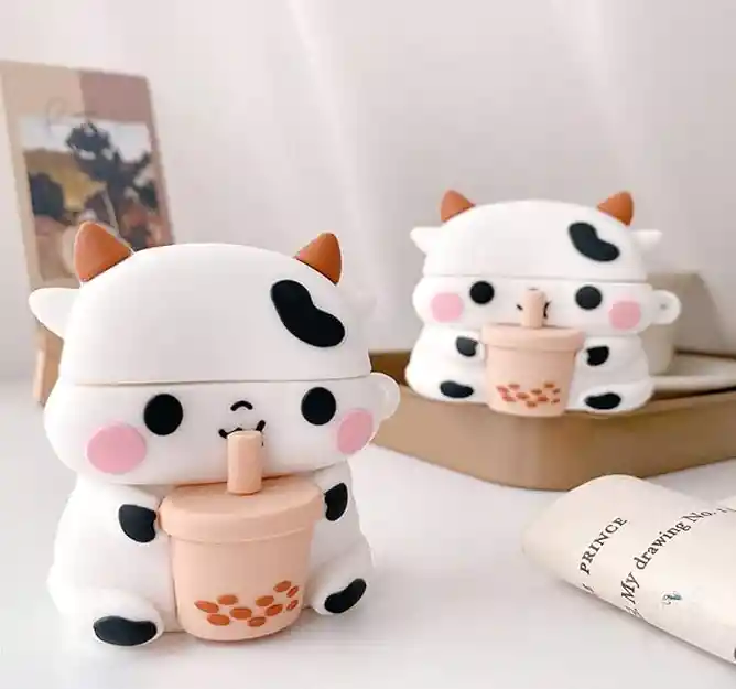 Funda Protector Audífonos Airpods Pro 2 Apple Vaca Cute