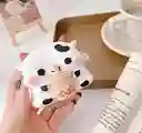 Funda Protector Audífonos Airpods Pro 2 Apple Vaca Cute