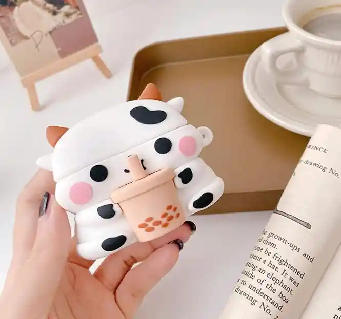 Funda Protector Audífonos Airpods Pro 2 Apple Vaca Cute