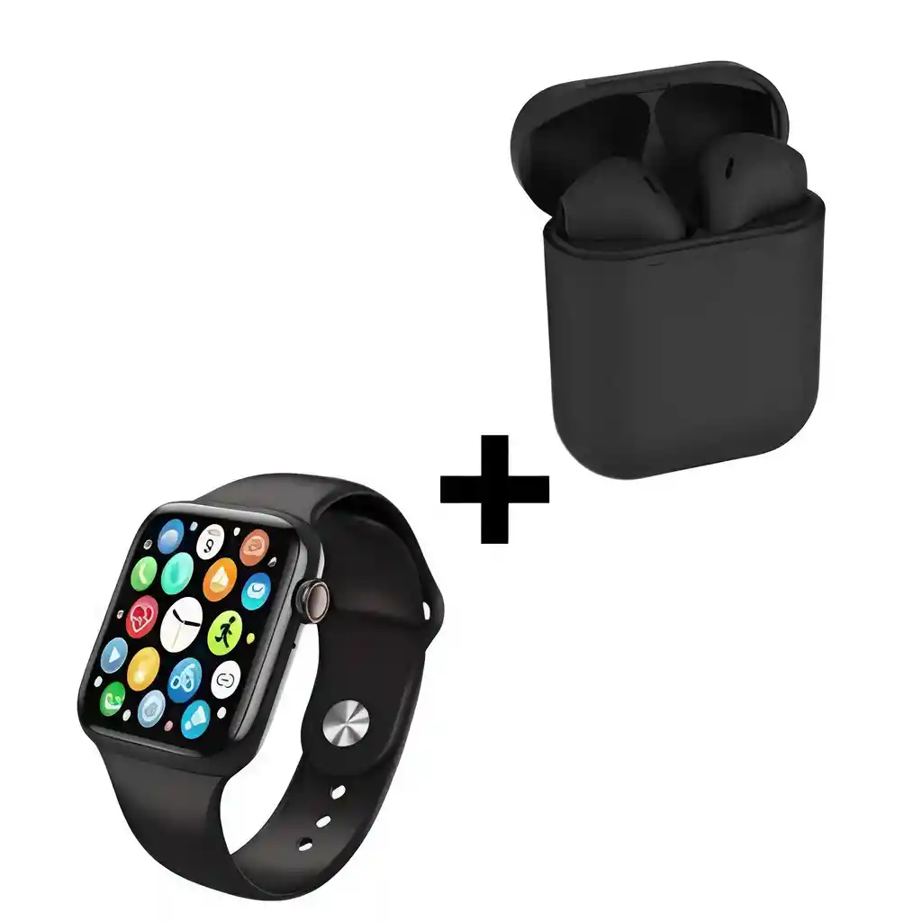 Reloj Inteligente Con 2 Pulsos+audifonos Bluetooth I12