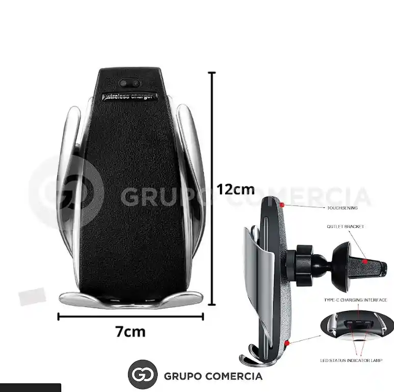 Cargador Inalámbrico Soporte Carro Smartphone Wireless