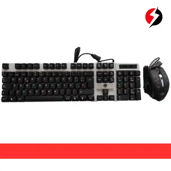 Combo Teclado Y Mouse Retroiluminado Almbrico Usb Aaa G121