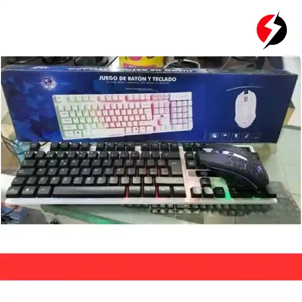 Combo Teclado Y Mouse Retroiluminado Almbrico Usb Aaa G121