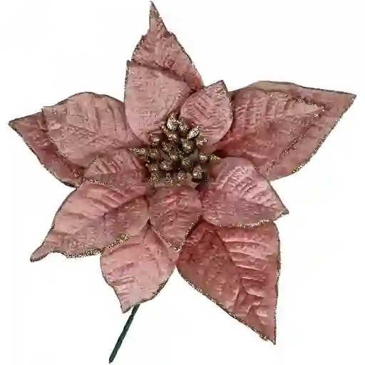 Flor Poinsetia Navideña 21x23cm Borgona Santini