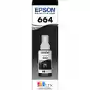 Botella De Tinta Epson T664 Negra Original