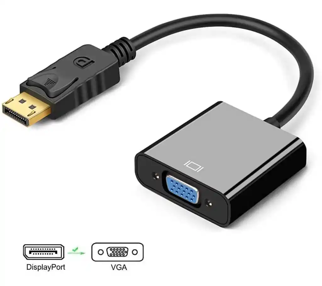 Cable Adaptador Displayport Macho A Vga Hembra 1080p