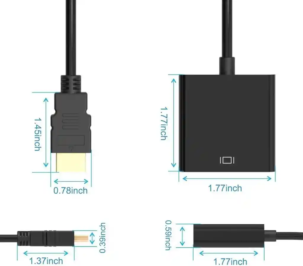 Cable Adaptador Displayport Macho A Vga Hembra 1080p