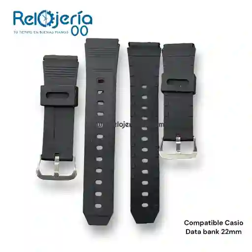 Correa Compatible Con Reloj Casio Data Bank 22mm