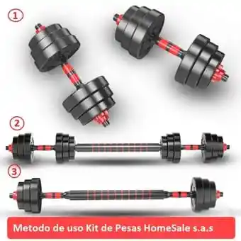 Kit Mancuernas Pesas 20kg 40lb Antideslizante Termoforradas