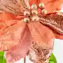 Flor Navideña Poinsetia 70cm Montefiori Rose Gold