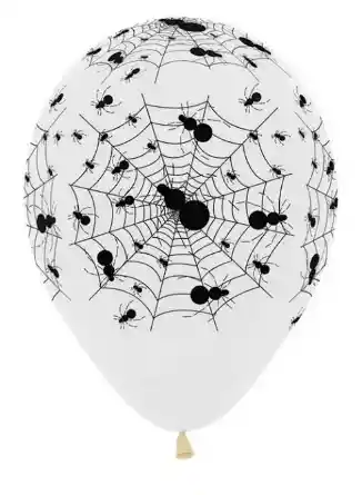 Halloween Bomba Globo Biodegradable De Latex Cristal Araña