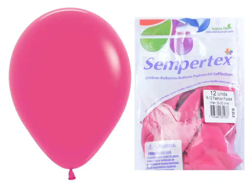 Globo Bomba R-12 Fashion Fucsia X12 Sempertex Globos Bombas