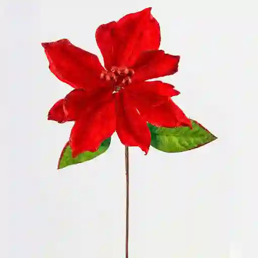 Flor Navideña Poinsetia 70cm Montefiori Rojo