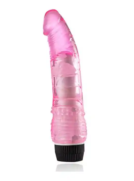 Sweet Party Vibrador Rosado Pene Venoso Flexible 18cms