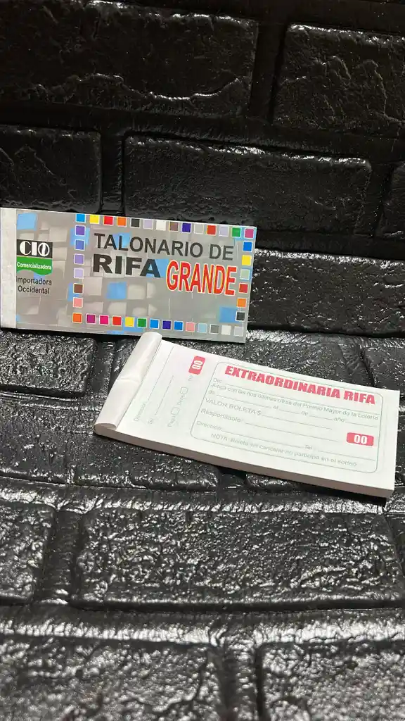 Talonario Rifa Grande Bond 100 Boletas